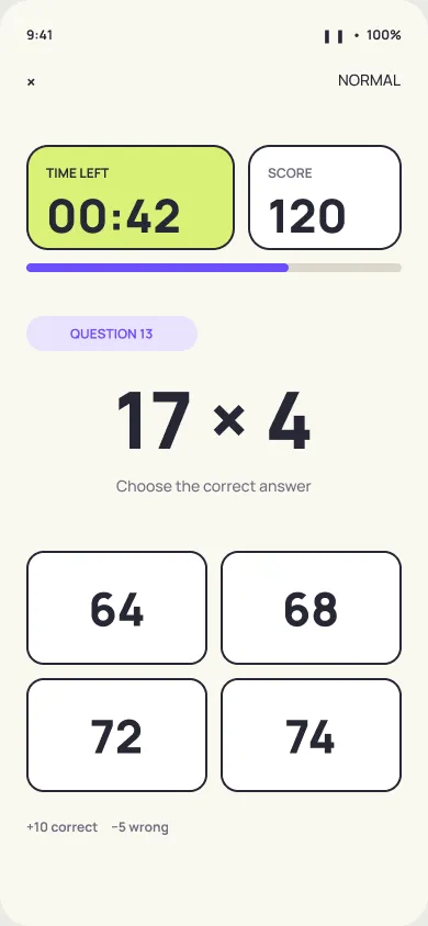 Math Dash 화면 2